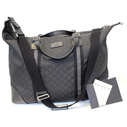 Gucci Nylon GG Guccissima XL Travel Duffle Luggage Bag 449180