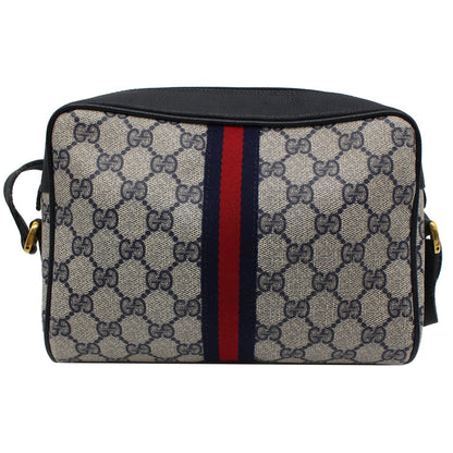 GUCCI Ophidia Vintage Supreme Canvas Shoulder Bag Black