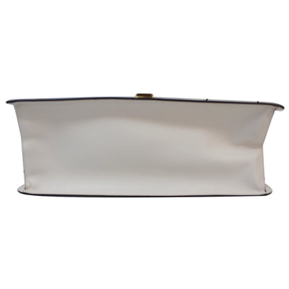 GUCCI Maxi Sylvie Calfskin Top Handle Bag White 477631