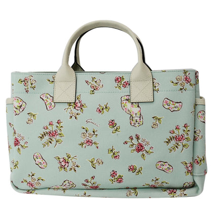 GUCCI Children's Floral Print Canvas Bag Light Blue 628159
