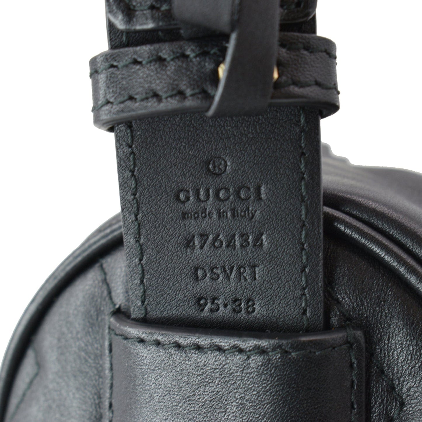 GUCCI GG Marmont Matelasse Leather Belt Bag Black 476434