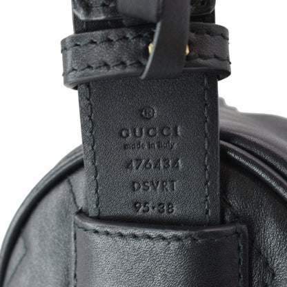 GUCCI GG Marmont Matelasse Leather Belt Bag Black 476434