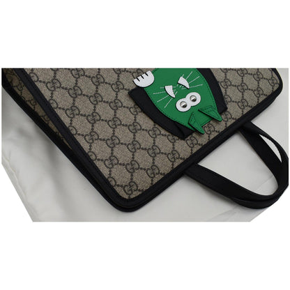 GUCCI Children’s Cat Printed GG Canvas Tote Bag Beige 645290