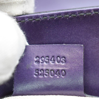 GUCCI Emily Large Guccissima Patent Leather Shoulder Bag Dark Violet 295403