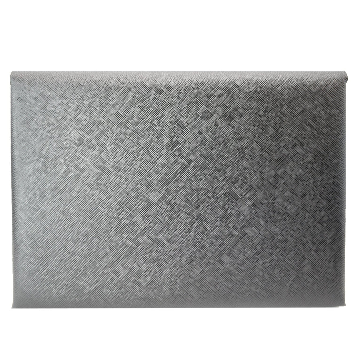 PRADA Document Holder Saffiano Leather Pouch Black