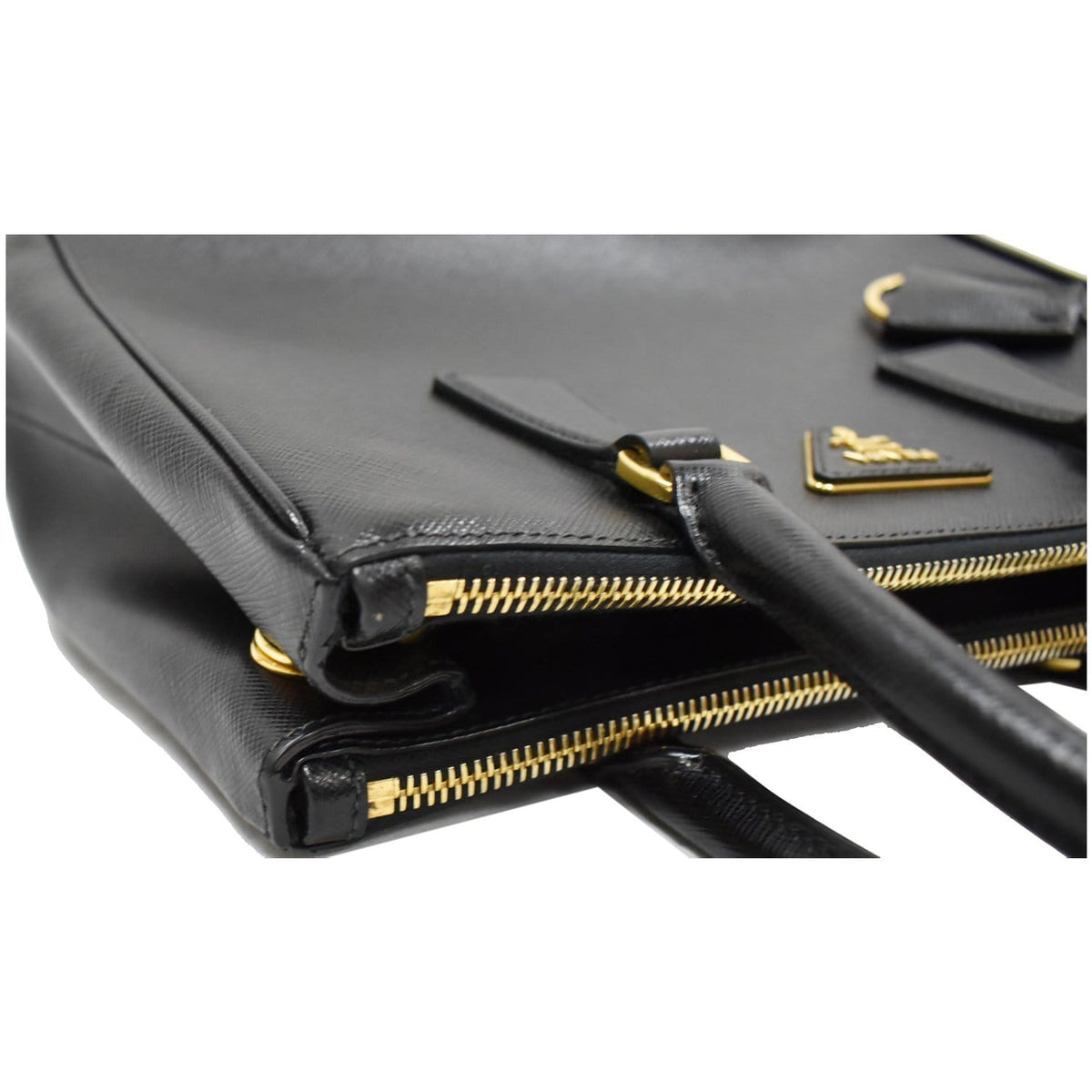 PRADA Galleria Small Saffiano Leather Tote Bag Black