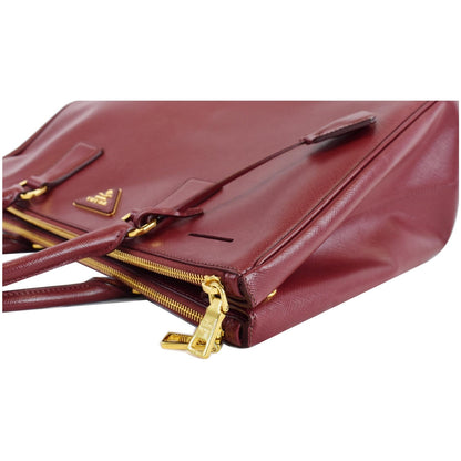 PRADA Lux Large Saffiano Leather Tote Bag Red