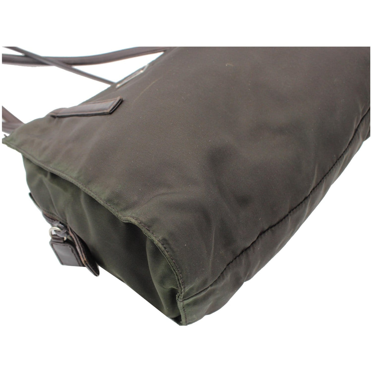 PRADA Nylon Tote Shoulder Bag Dark Green