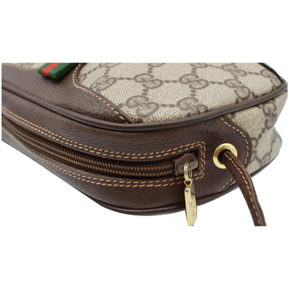 GUCCI Vintage GG Supreme Canvas Crossbody Bag Beige 8902066