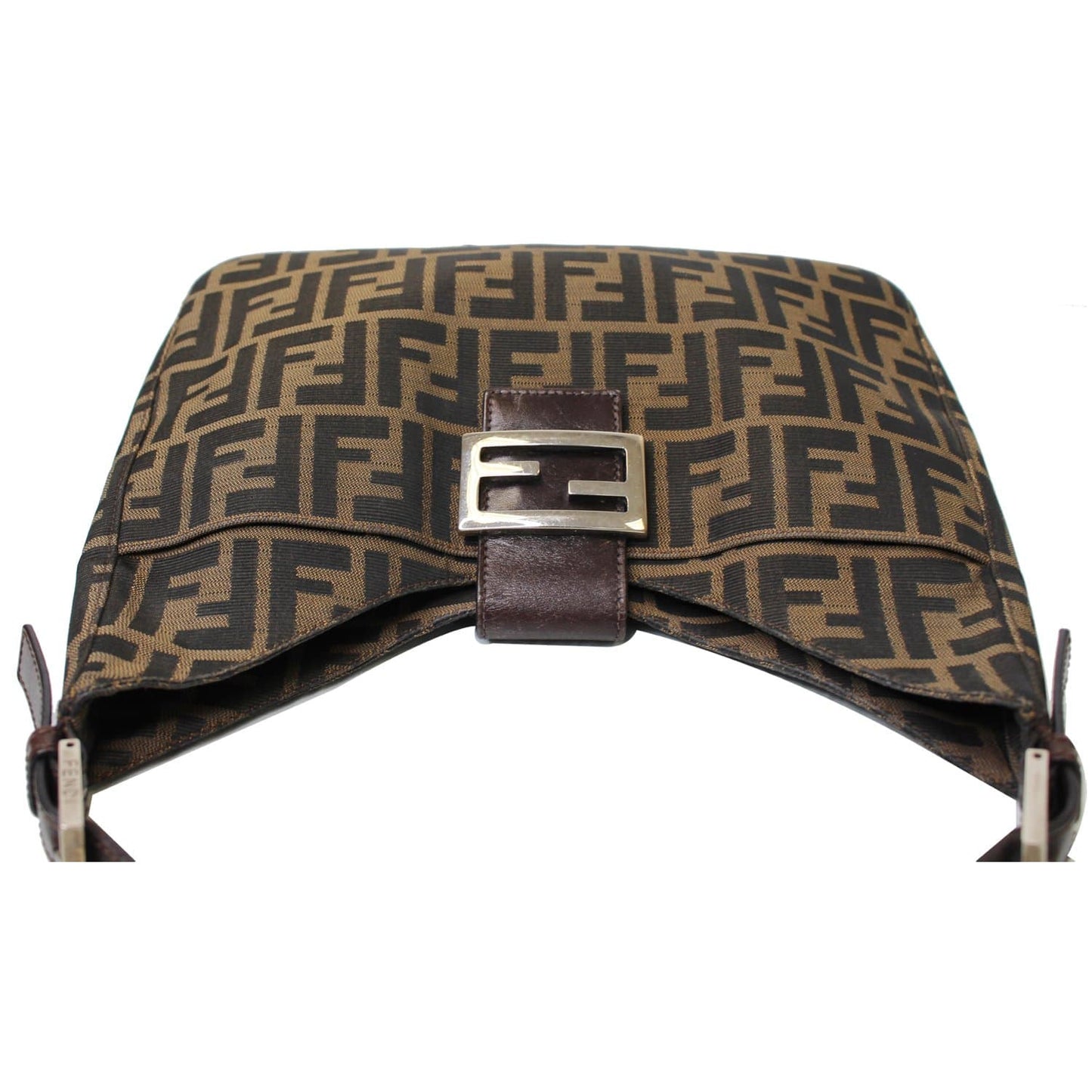 FENDI Hobo Zucca Mamma Baguette Shoulder Bag Brown