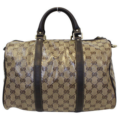 GUCCI Crystal Coated GG Guccissima Boston Bag 265697 Beige