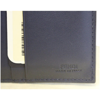 FFENDI Bi-Fold Leather Wallet Blue - Last Call