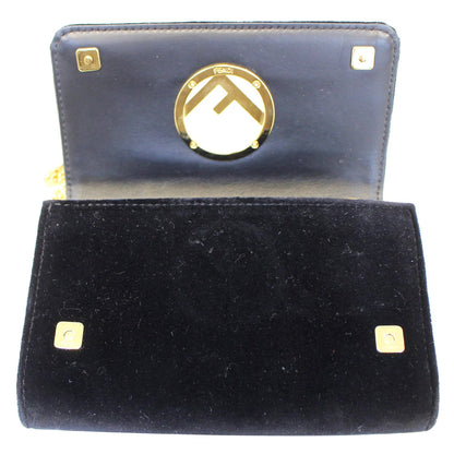 FENDI Velvet Wallet On Chain Shoulder Crossbody Bag