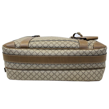 GUCCI Diamante Men's Briefcase Travel Bag Beige 296148