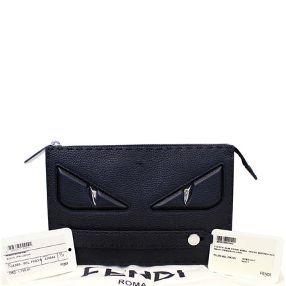 FENDI Selleria Bag Bugs Slim Clutch Black - Last Call