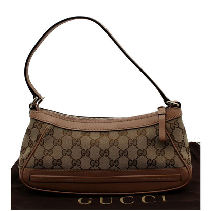 GUCCI Mayfair Small Bow GG Canvas Shoulder Bag Rose Beige 269893