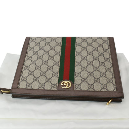 GUCCI Ophidia GG Supreme Canvas Zip Pouch Beige 625549