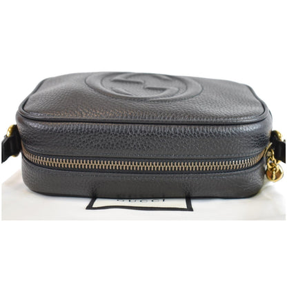 GUCCI Soho Disco Small Leather Crossbody Bag Black 347994