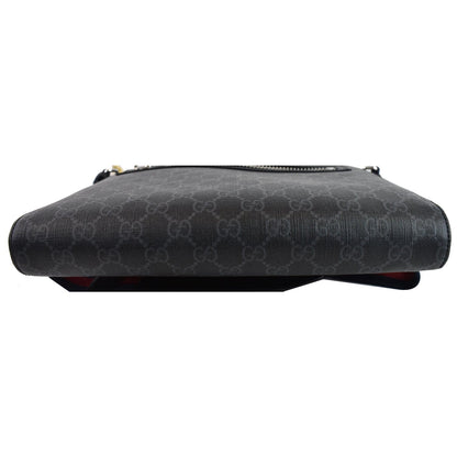GUCCI GG Supreme Square Messenger Bag Black 474137