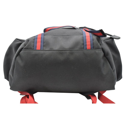 GUCCI Techno Fabric Canvas Backpack Bag Black 429037