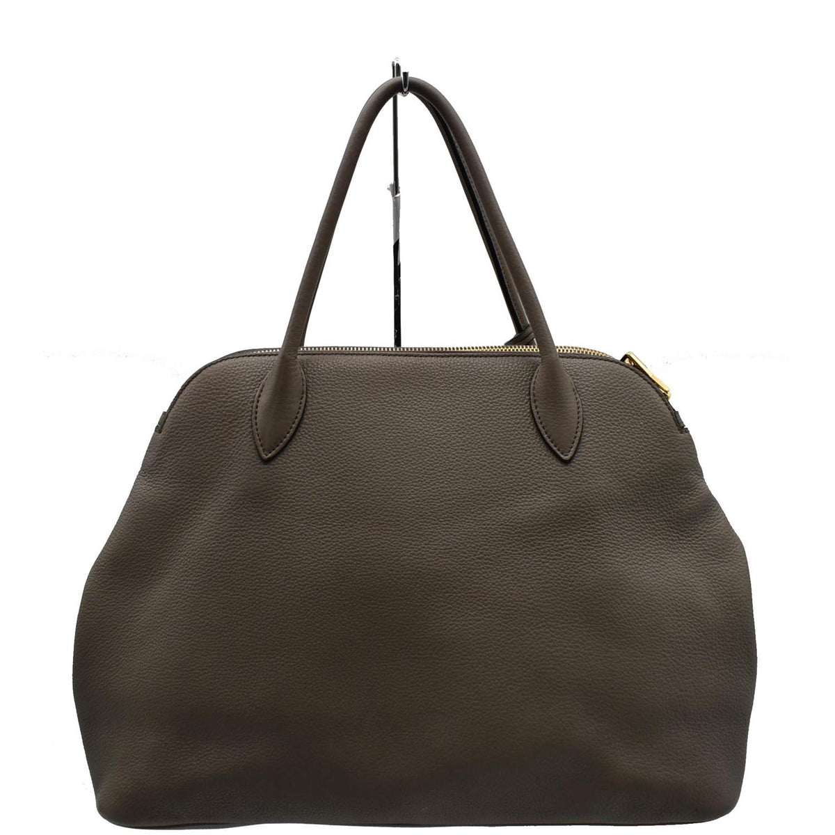PRADA Calf Leather Tote Bag Clay Gray