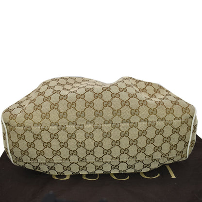 GUCCI Sukey Medium GG Canvas Tote Bag Beige 211944