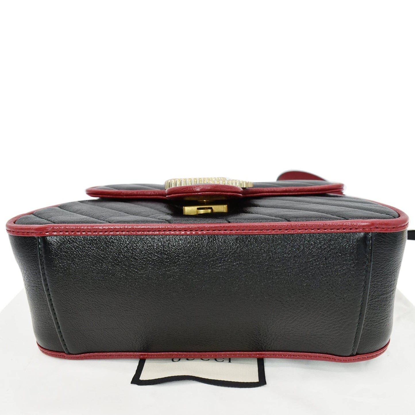 GUCCI GG Torchon Marmont Mini Top Handle Crossbody Bag 583571 Black/Cerise - Hot Deals