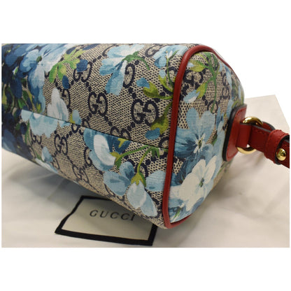 GUCCI Mini Blooms GG Supreme Canvas Top Handle Crossbody Bag Red 546312