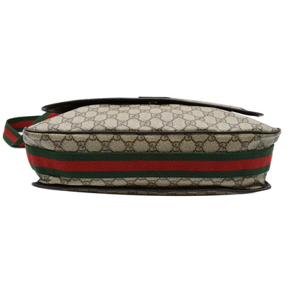 GUCCI GG Vintage Web Canvas Messenger Bag Beige/Ebony 189748