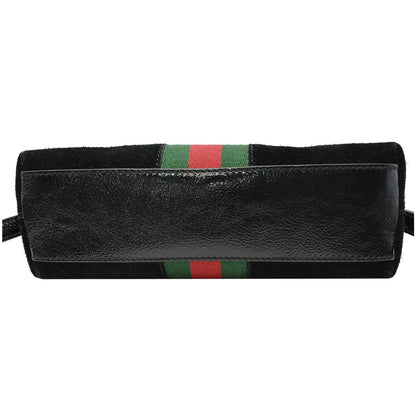 GUCCI Ophidia GG Small Suede Shoulder Bag Black 499621