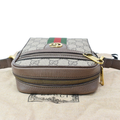 GUCCI Ophidia GG Supreme Canvas Shoulder Bag Beige 598127