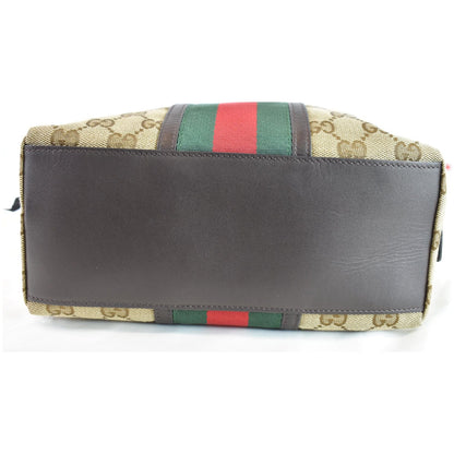 GUCCI GG Monogram Web Small Cosmetic Case Beige 256637