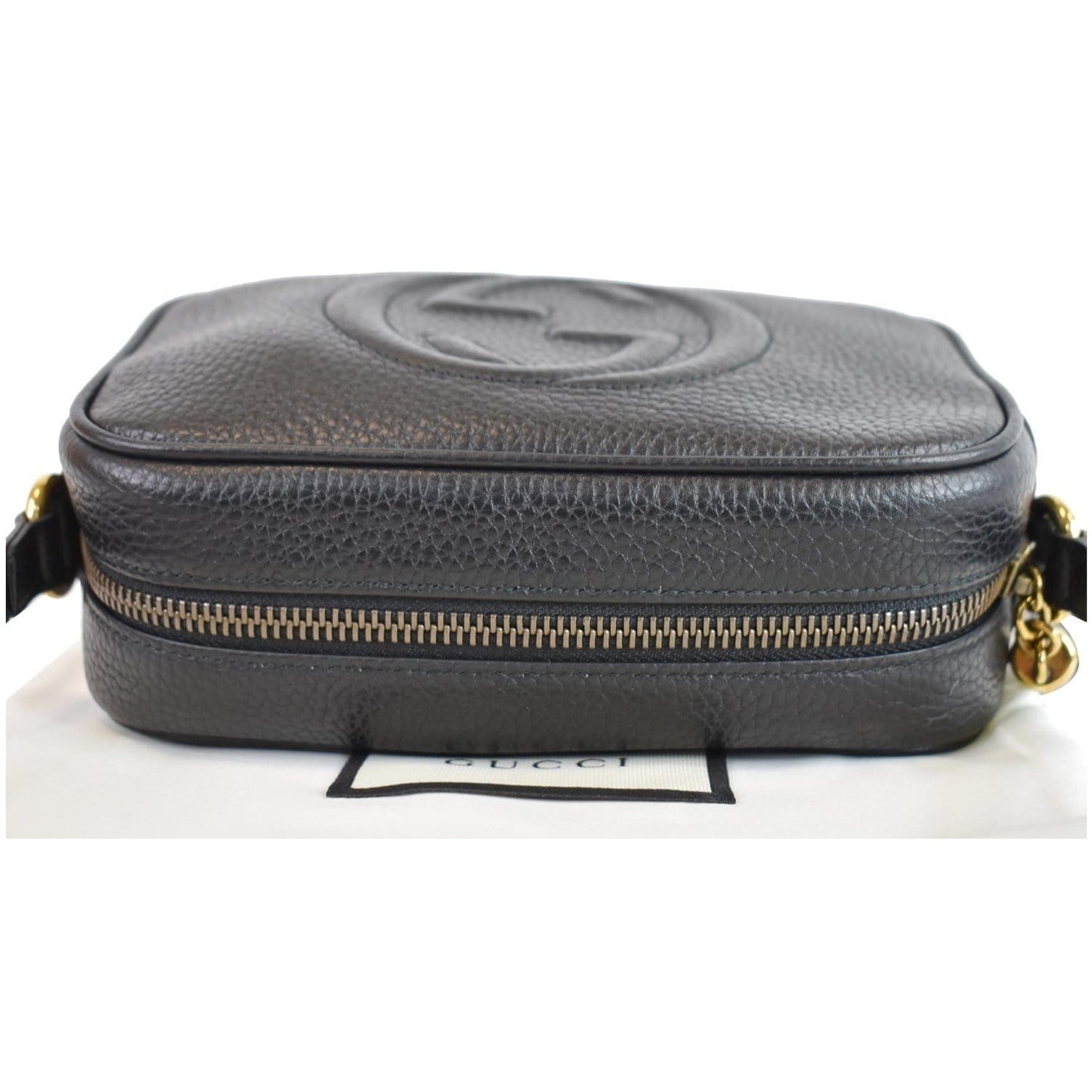 GUCCI Soho Disco Small Leather Crossbody Bag Black 347994