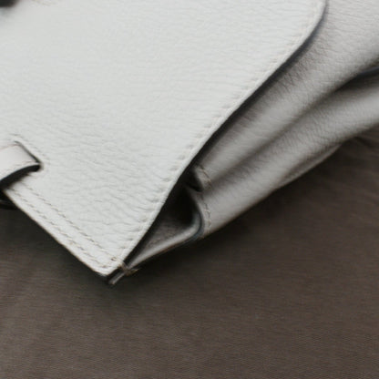 GUCCI Bamboo Daily Small Leather Shoulder Bag Grey 370831