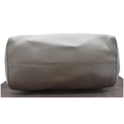 GUCCI Swing Pebbled Calfskin Leather Tote Bag Taupe 354397