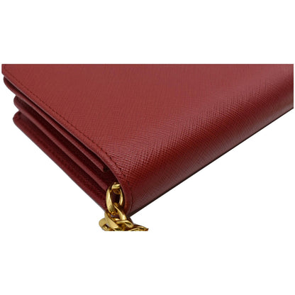 PRADA Saffiano Lux Leather Chain Shoulder Crossbody Bag