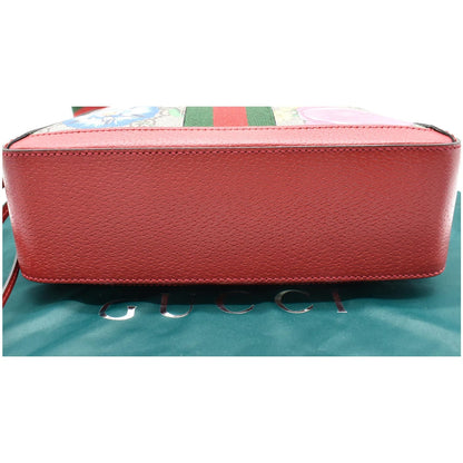 GUCCI Ophidia Flora Web Small Top Handle Shoulder Bag Red 550622