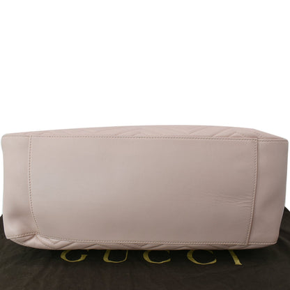 GUCCI GG Marmont Medium Metelasse Quilted Leather Shoulder Bag Nude 453569 - Hot Deals