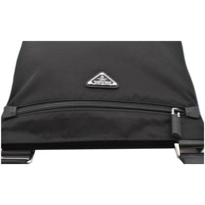 PRADA Re-Nylon Saffiano leather Crossbody Bag Black
