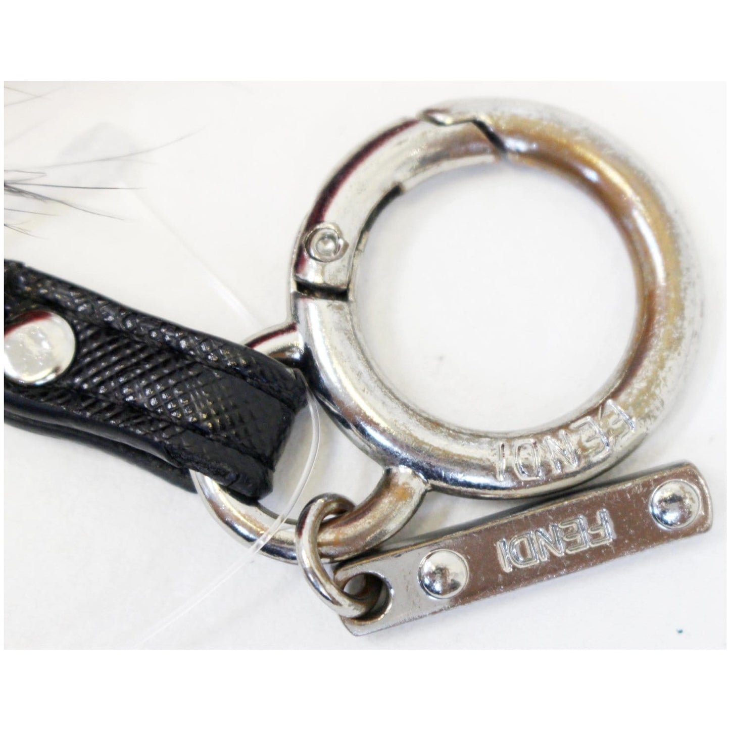 FENDI Fox Fur Monster Bag Bug Charm Red