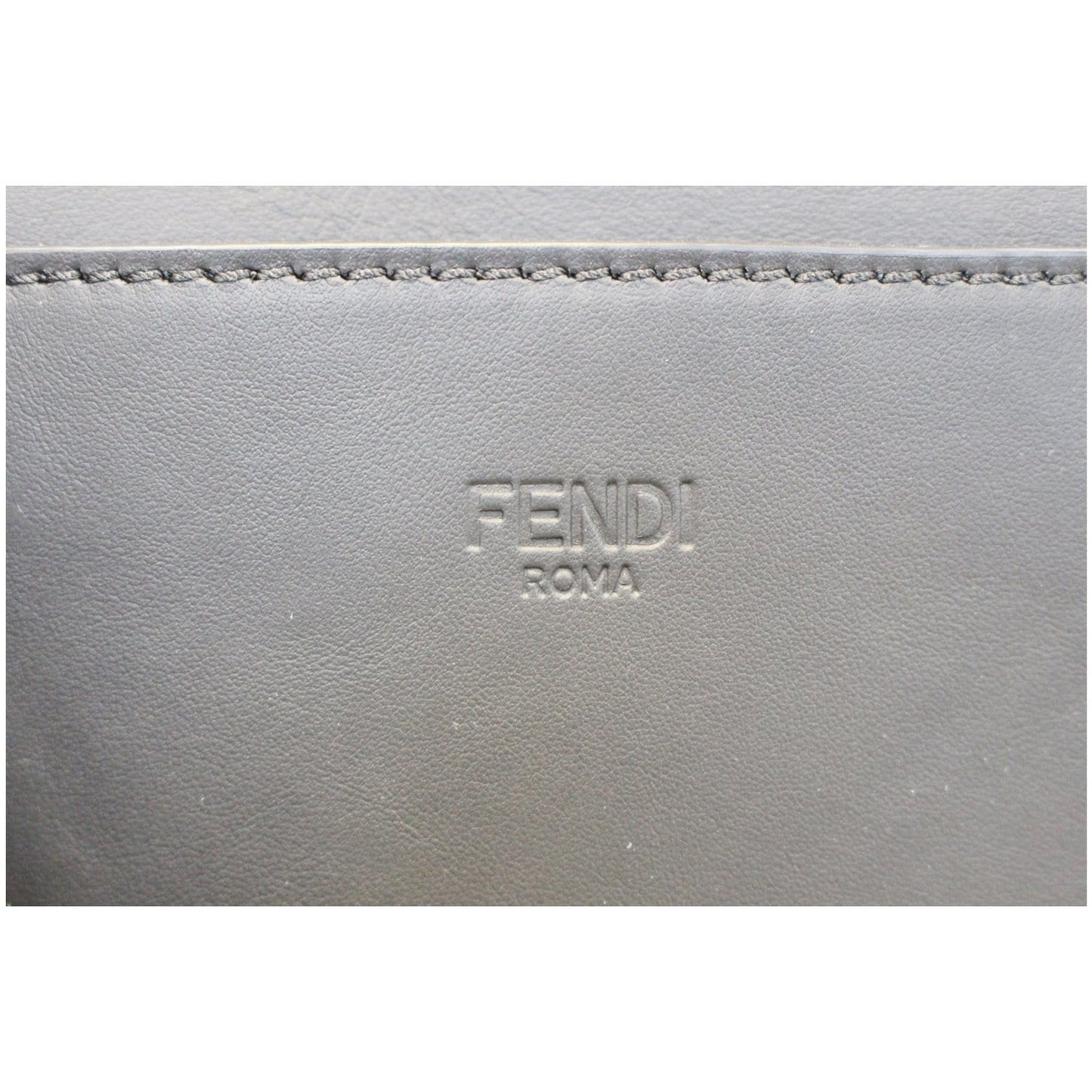 FENDI Black Leather Weekender Satchel Shoulder Bag