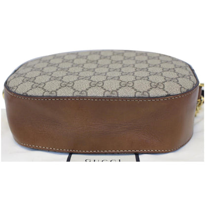GUCCI GG Supreme Mini Chain Crossbody Bag Beige 409535