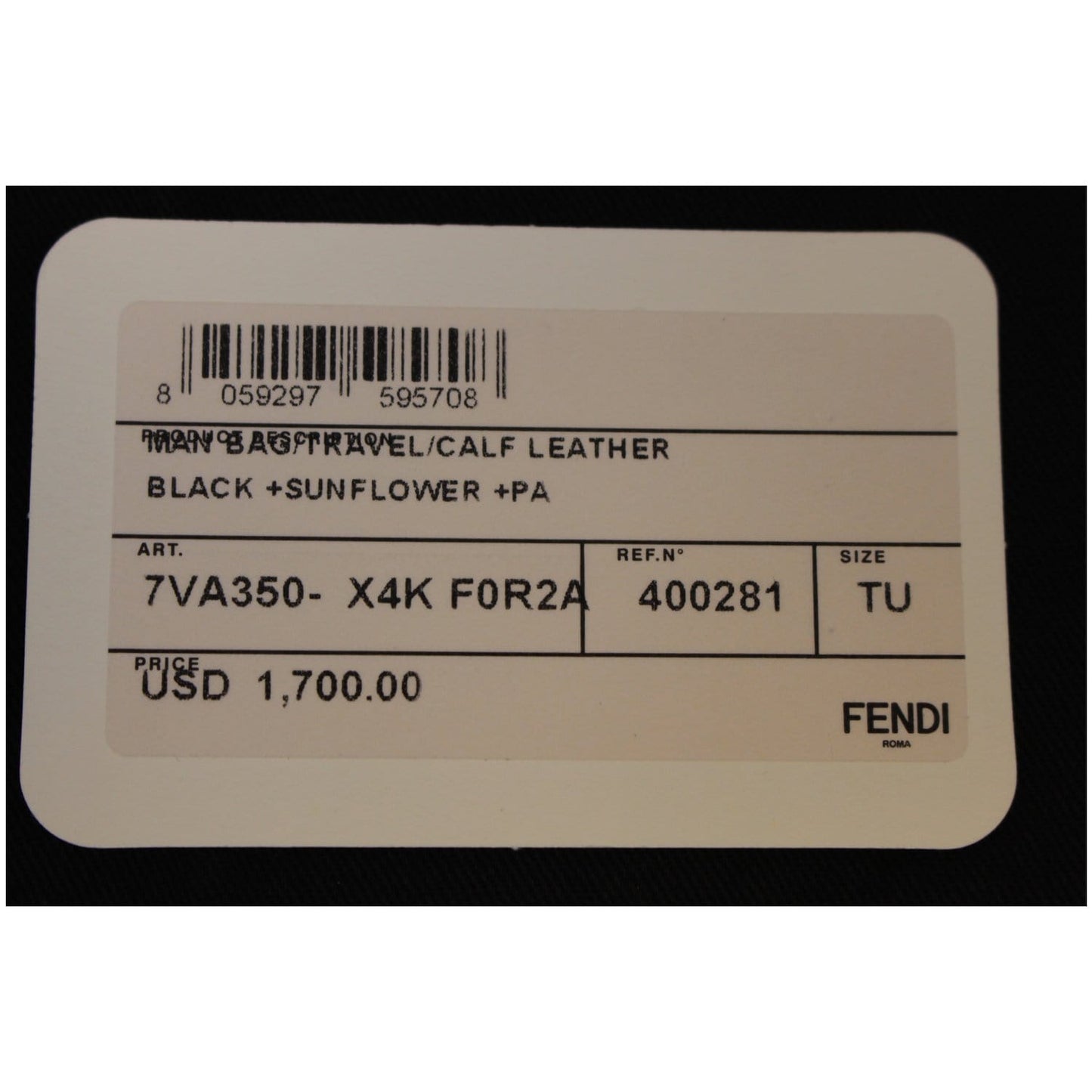 FENDI Bag Bugs eyes Roman Leather Clutch