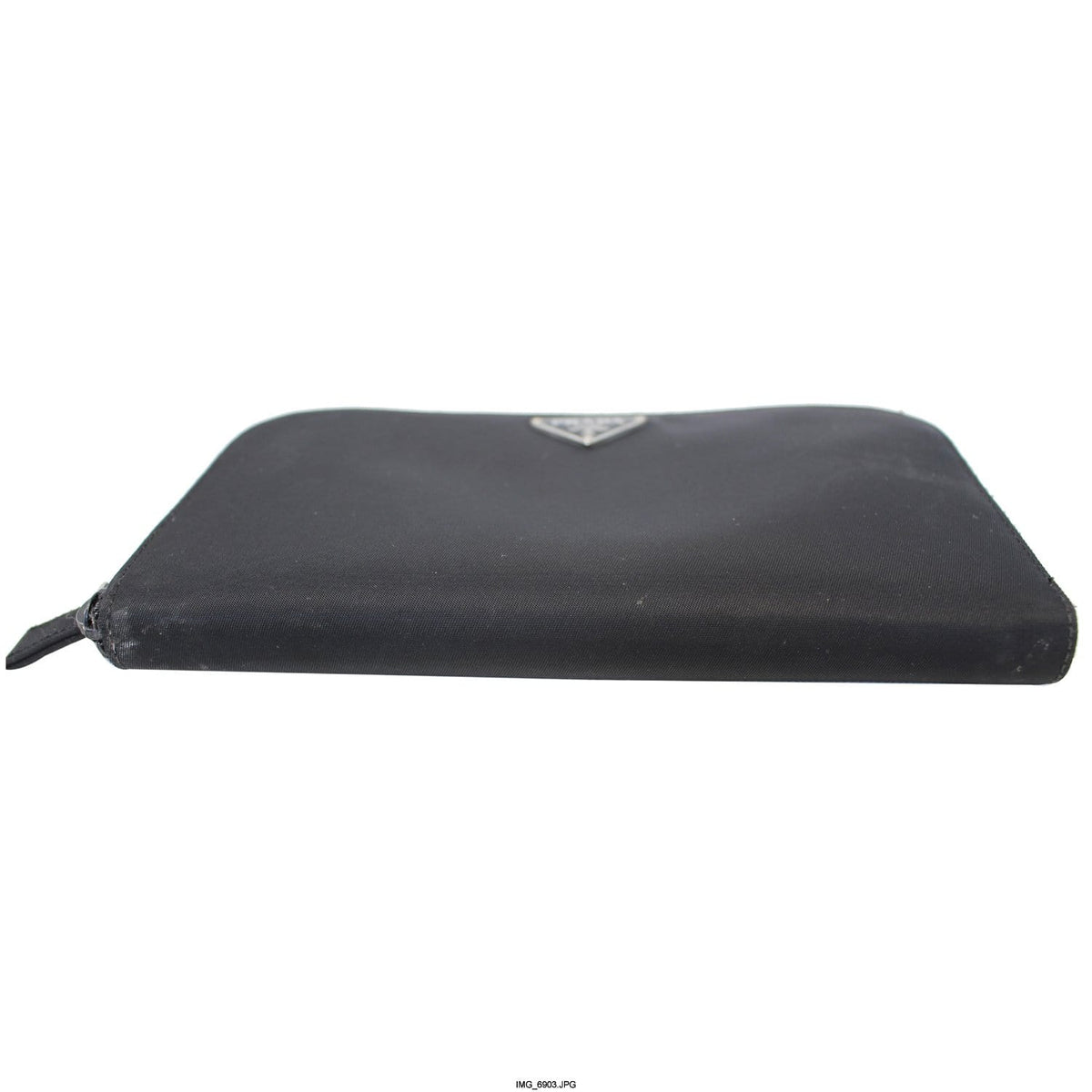 PRADA Black Nylon Zip Around Wallet