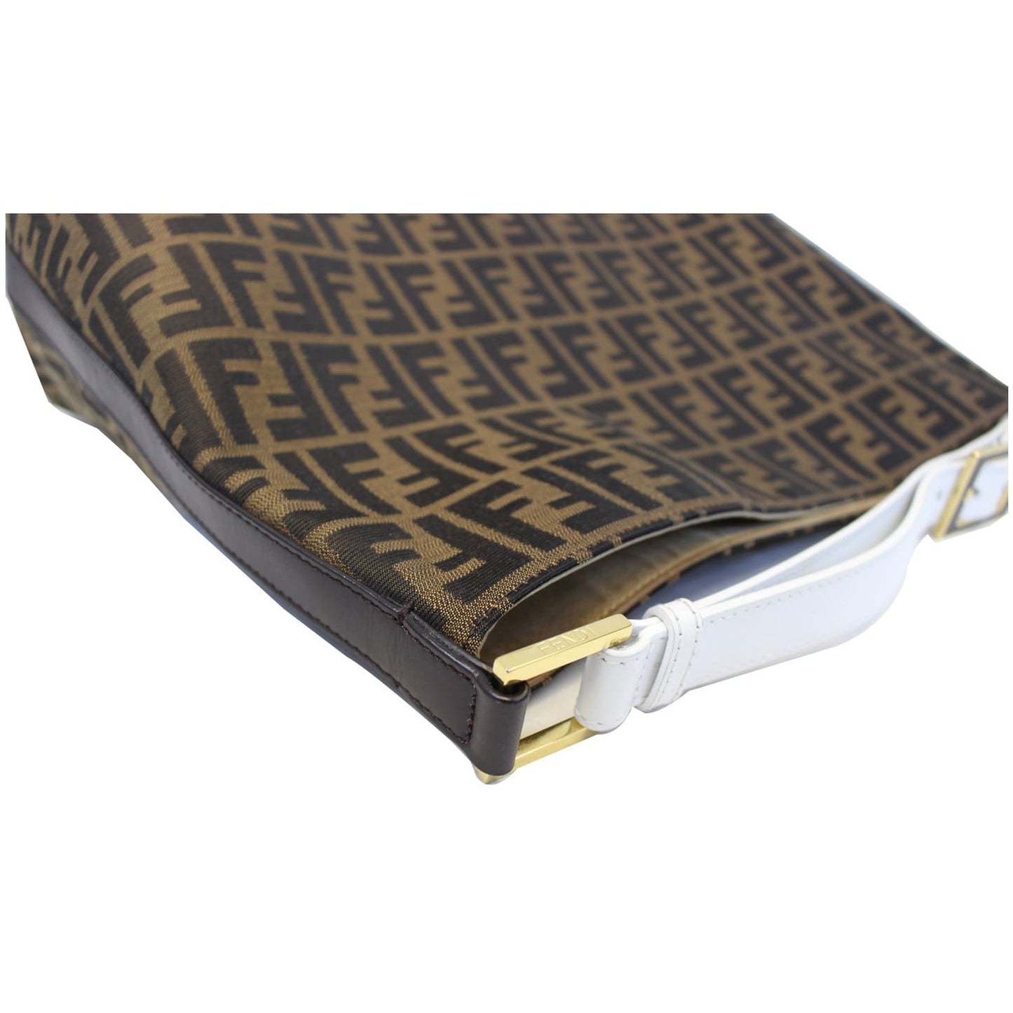 FENDI Zucca Canvas Large Hobo Bag Tobacco