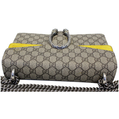 GUCCI Dionysus Small GG Supreme Canvas Shoulder Bag Beige 400249