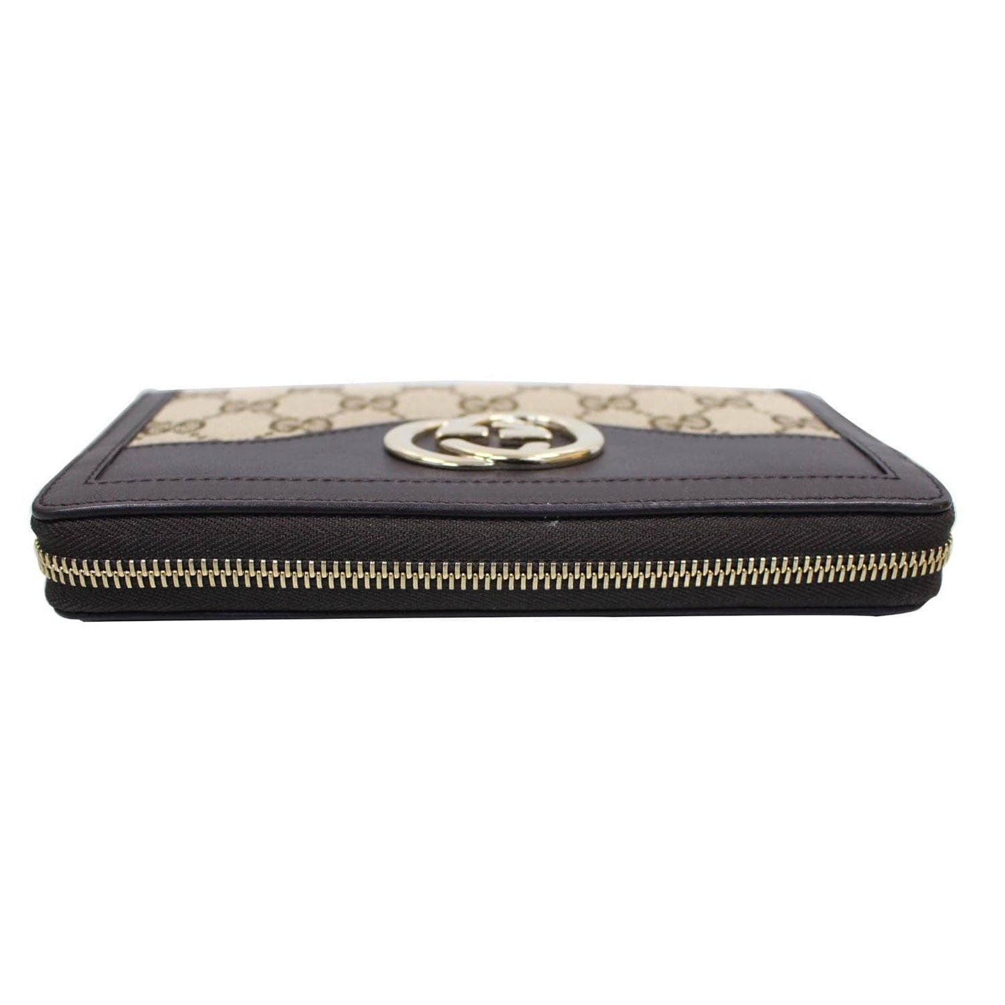 GUCCI GG Sukey Zippy Wallet 308012 Beige/Brown