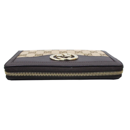 GUCCI GG Sukey Zippy Wallet 308012 Beige/Brown