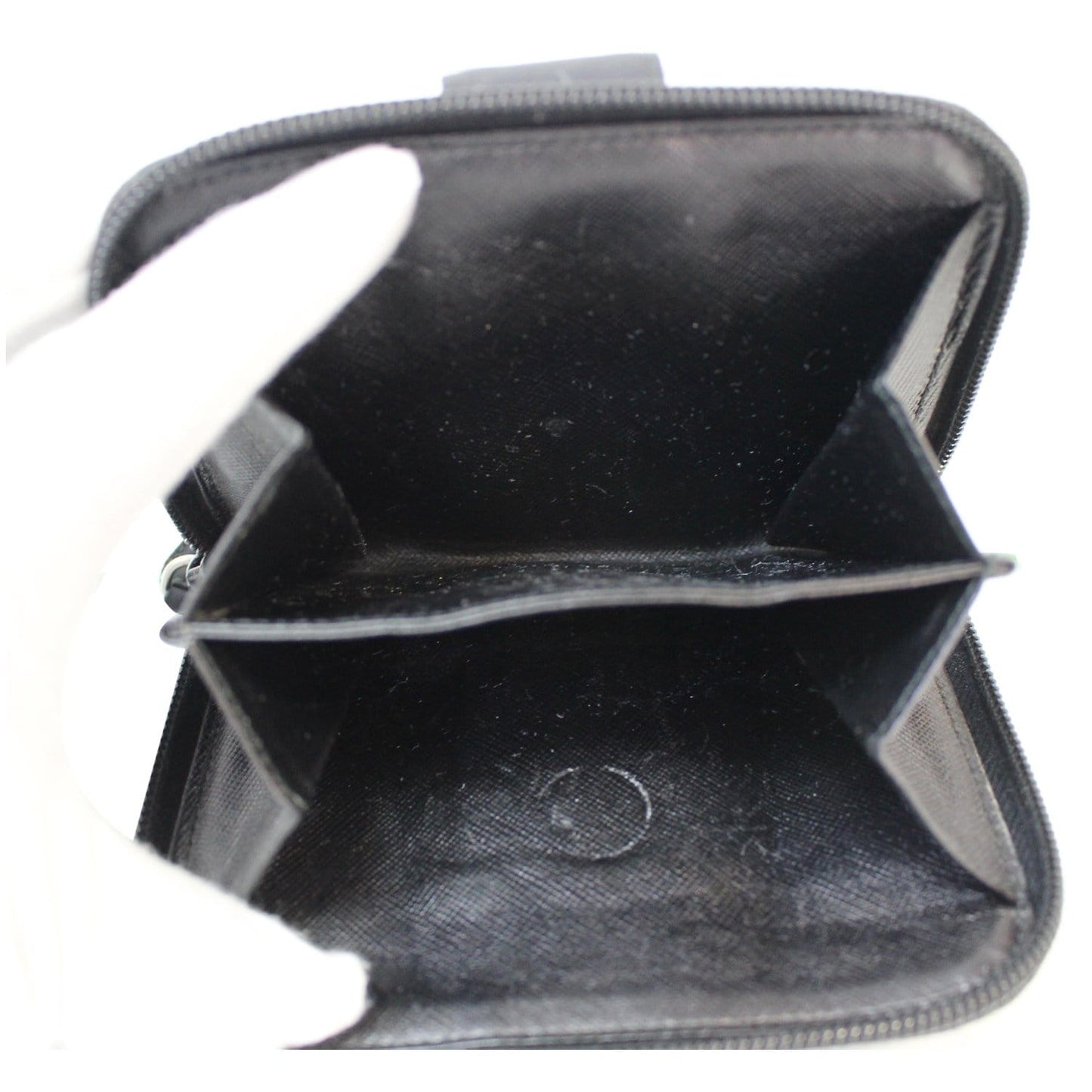 PRADA Nylon Zip Around Wallet Black