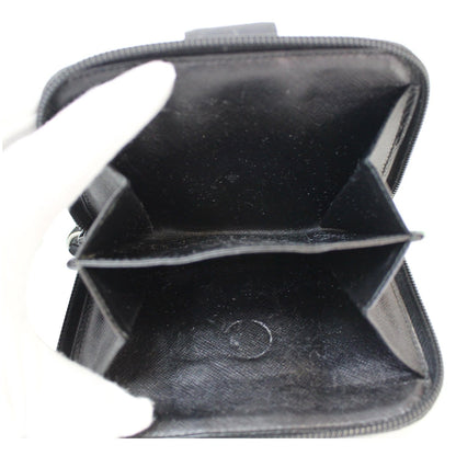 PRADA Nylon Zip Around Wallet Black